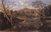 Nicolas Poussin Landscape with Three Men oil painting picture wholesale